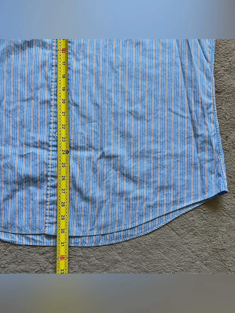 Polo Ralph Lauren Striped Button Down Shirt Preppy Old Money Western Sz 18 36/37